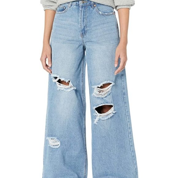 Madden Girl Denim - Madden Girl Maya Baggy Jeans Med Wash 28 NWT
